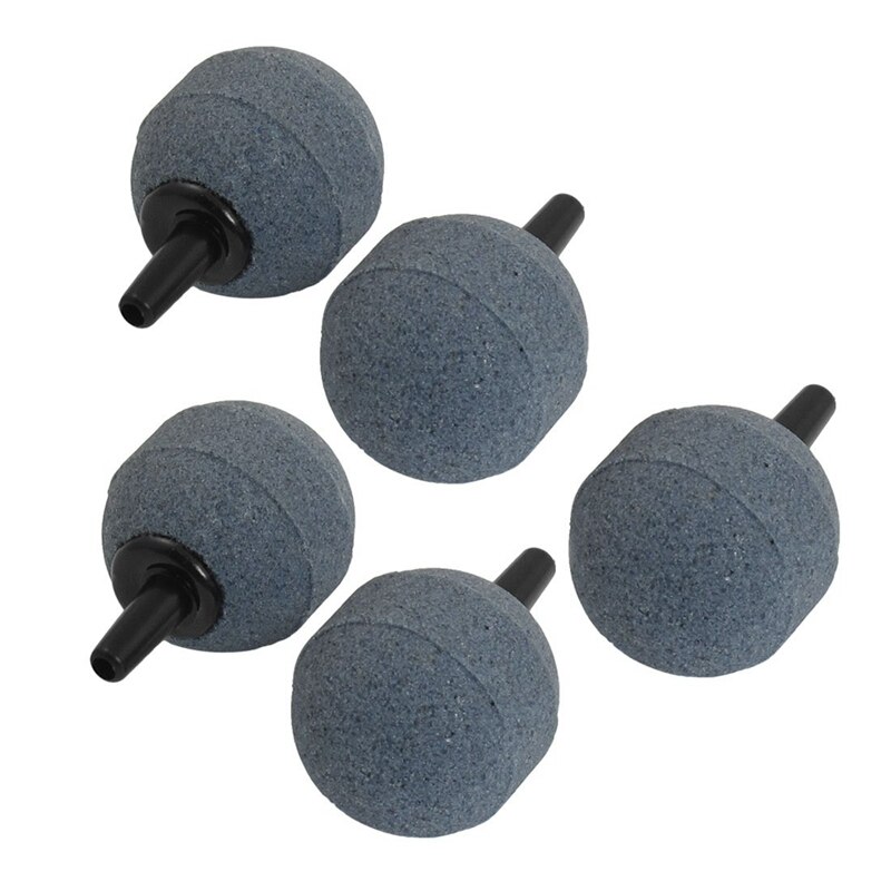 5 Pcs Fish Tank Bubble Maker Air Stone 25mm Diameter Gray: Default Title