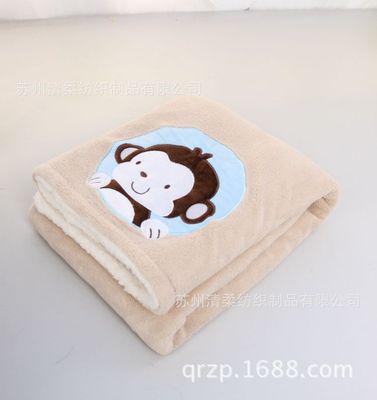 Manta de travamento elástica para bebês, manta de fio de veludo coral e lã de corvino com camada dupla composta para mãe de bebê multifuncional: Azul