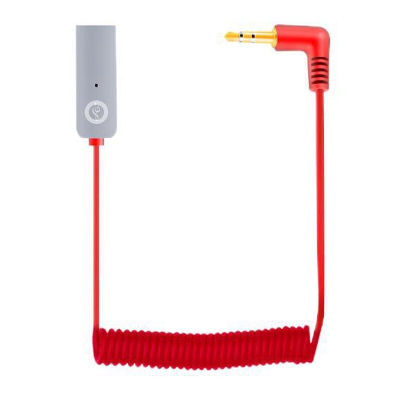 Auto Bluetooth Adapter 3.5Mm Jack Usb Bluetooth5.0 Ontvanger Speaker Car Handsfree Car Kit Audio Muziek Zender: Rood