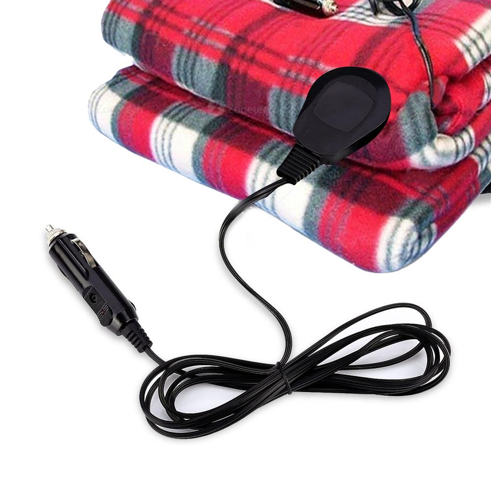 Manta de calefacción para coche, manta eléctrica de 12V, ahorro de energía, invierno, cálida, 150x110cm