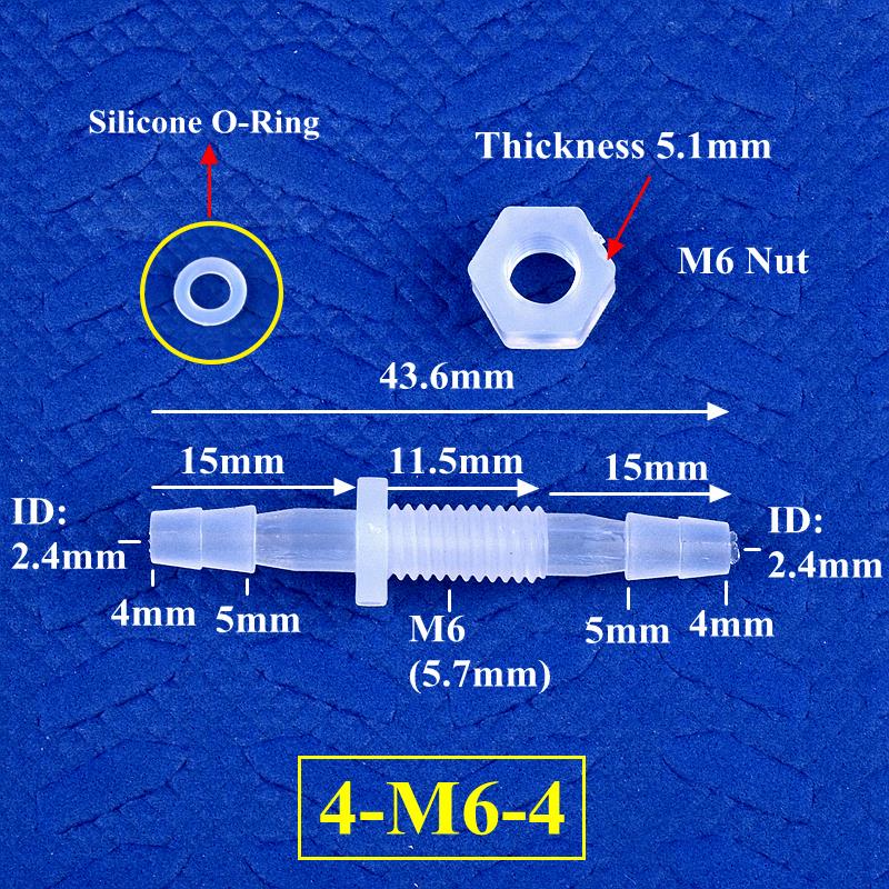 5 ~ 200 pz M6 ~ M10 a 3 ~ 8mm PP pagoda connettore diretto dado o-squillare in silicone giardino irrigazione acquario serbatoio pompa aria giunto tubo: Oro / 1/2 ''