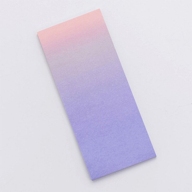 1 Piece office Rainbow colorful self-adhesive note Memo Pad cartoon writing paper sticky notes