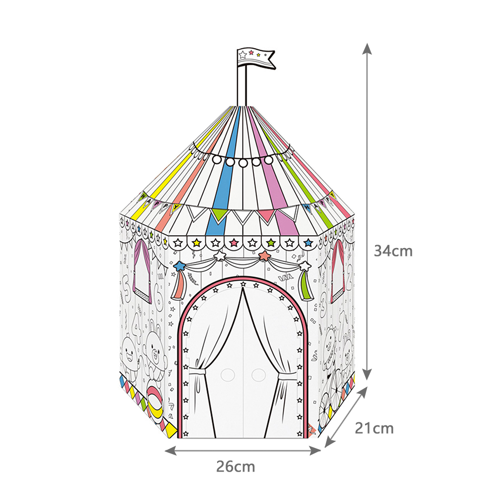 DIY Große Karton Färbung Kreative Handwerk Spielen Haus Projekt Montieren und Farbe Pädagogisches Spielzeug 2,2 Meter Hoch Für freundlicher ändern