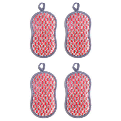 Spugna per pulizia cucina Spugna bifacciale Spugne per lavare i piatti Spugnetta abrasiva Panno per piatti Strumenti per la pulizia della cucina: Avorio