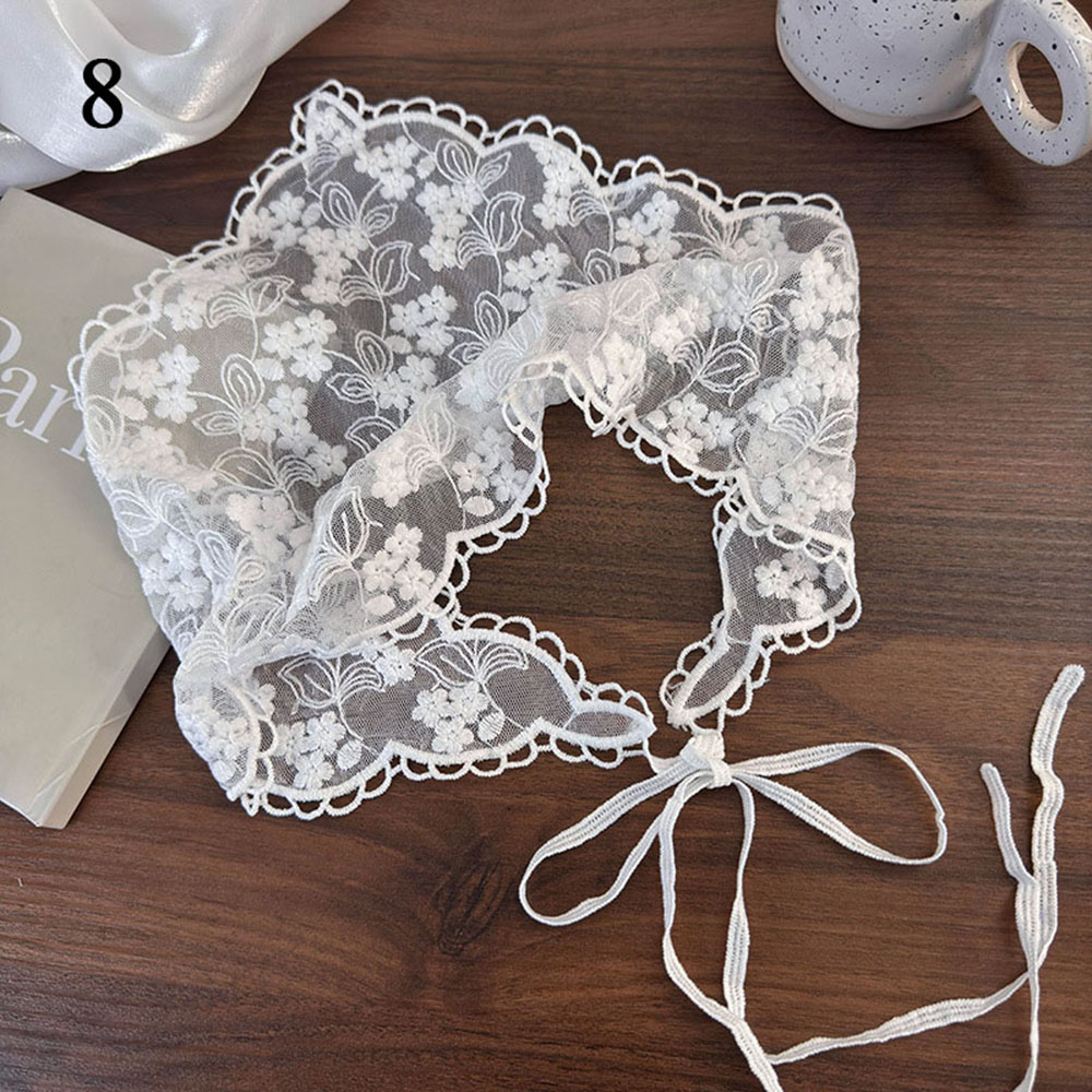 Sommer hvid vævet blomster blonde hårtørklæde wraps kvinder retro trekant hovedtørklæde hat rejse foto pandebånd hårtilbehør ins: Blå
