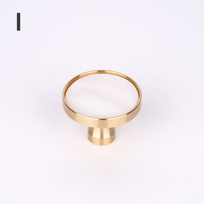 Brass Door Knobs and Handles for Cabinet Shell Resin Furniture Handles Kitchen Cupboard Drawer Pulls Wall Hanging Hooks