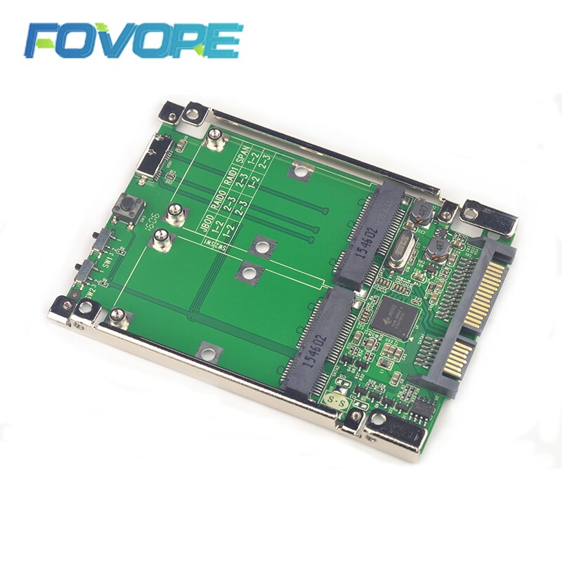 2.5 "SATA III zu Dual Mini SATA USB 3,0 zu 2 mSATA SSD überfallen Regler karte Konverter mit kabel