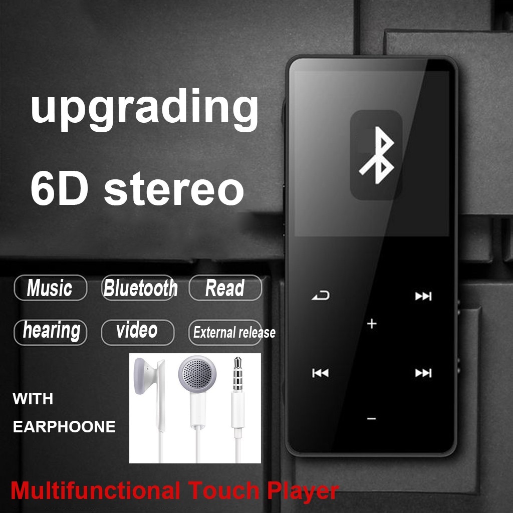 Mini Multifunctionele Touch Speler MP3 MP4 Speler Bluetooth Met Hoofdtelefoon 4Gb Met Fm Media Touch Sleutel Sport Muziek Speaker E-Book