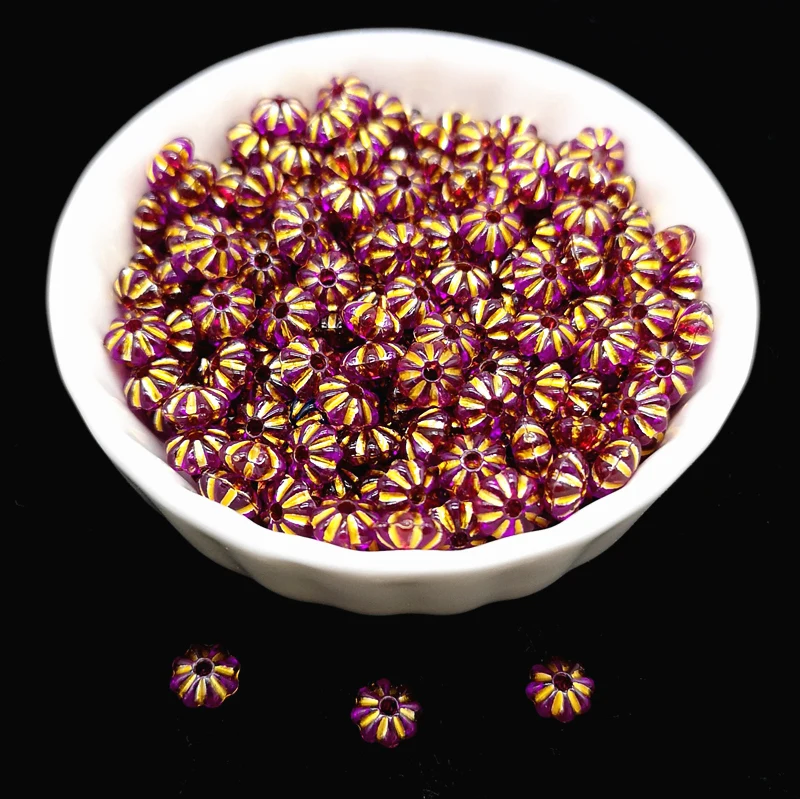 200 Uds. Hermosas cuentas con forma de flor espacio colorido para hacer joyas colgante collar pulsera DIY