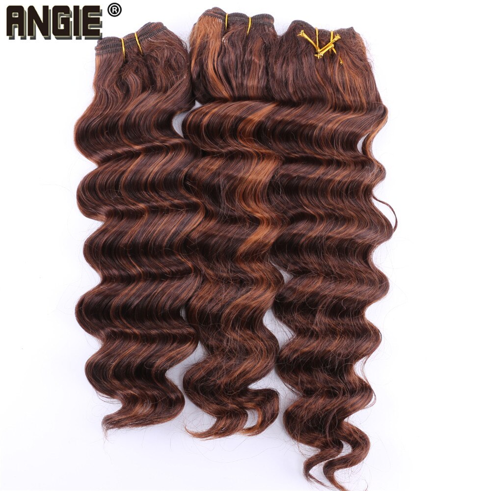 ANGIE-mèches synthétiques bouclées et bouclées de 16 18 20 pouces disponibles, tissages synthétiques, 2-3 lots/paquet