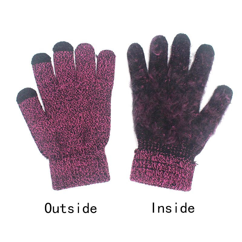 Bonnet et écharpe en coton doux et pour femmes, ensemble avec doublure chauffante, épais, gants de texto pour écran tactile intelligent