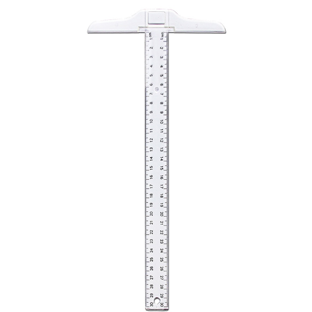12 Inch 30 cm Junior T-Square Plastic Transparent T-Ruler for Drafting and General Layout Work Drafting Supplies Measuring