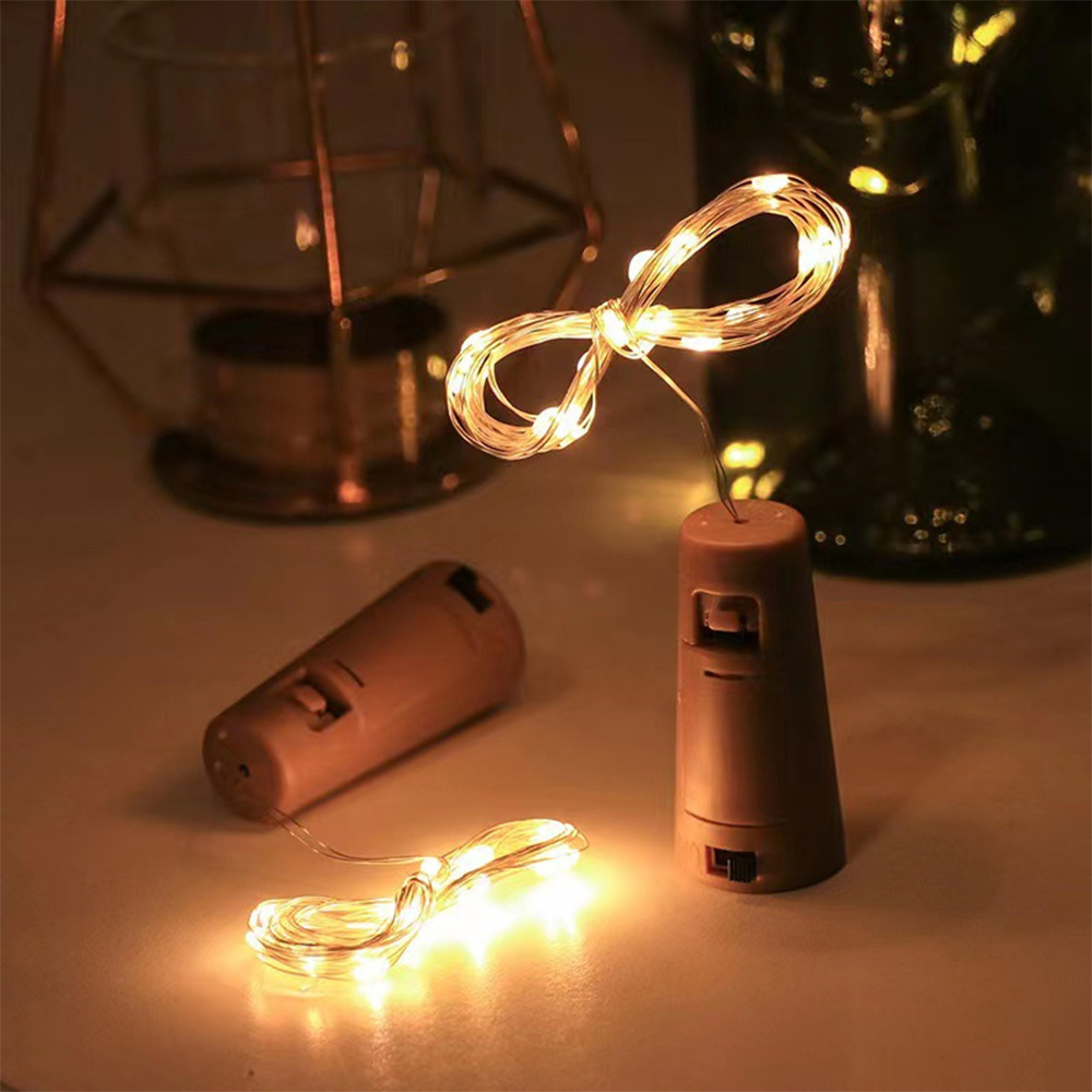 Flaschenverschluss Licht Led Kupferdraht Licht 2m Schnur Flaschenverschluss Schnur Hochzeit und Dekoration Atmosphäre Licht