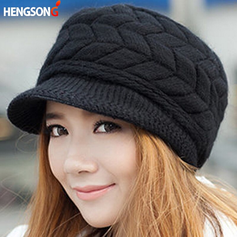 Gorro de punto de lujo para mujer, gorros de alta elasticidad, suave, cálido, Color sólido, invierno, 2022