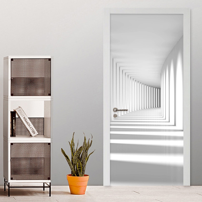 Moderne 3d rumlige ekspansionsklistermærker til hjemmedøre stueundervisning tapet pvc selvklæbende vandtætte klistermærker