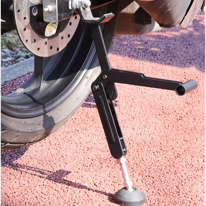 Cavalletto per moto supporto per ruota supporto laterale Paddock riparazione stabile e manutenzione strumento di supporto per parcheggio pieghevole lavoro portatile