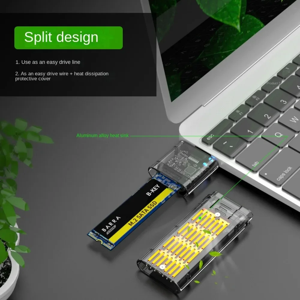MAIWO M.2 NGFF SATA SSD Enclosure Case M.2 To USB 3.0 Gen 1 5Gbps High-speed SSD Enclosure For SATA NGFF SSD 2242 2260 2280mm