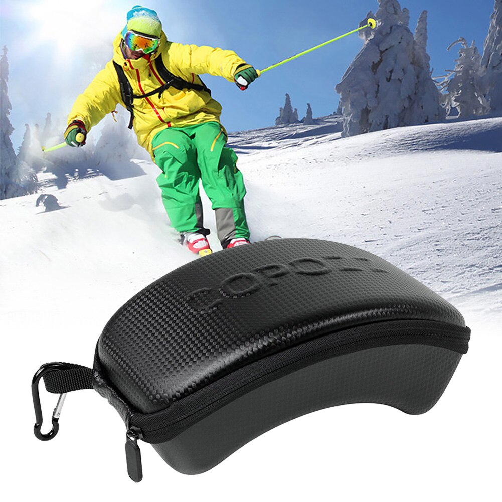 Snowboard Con Gancio Sci Occhiali Caso Leggero DELL'UNITÀ di elaborazione di Trasporto di Cuoio di Inverno Solido di Sport Portatile Antiurto Duro di Protezione
