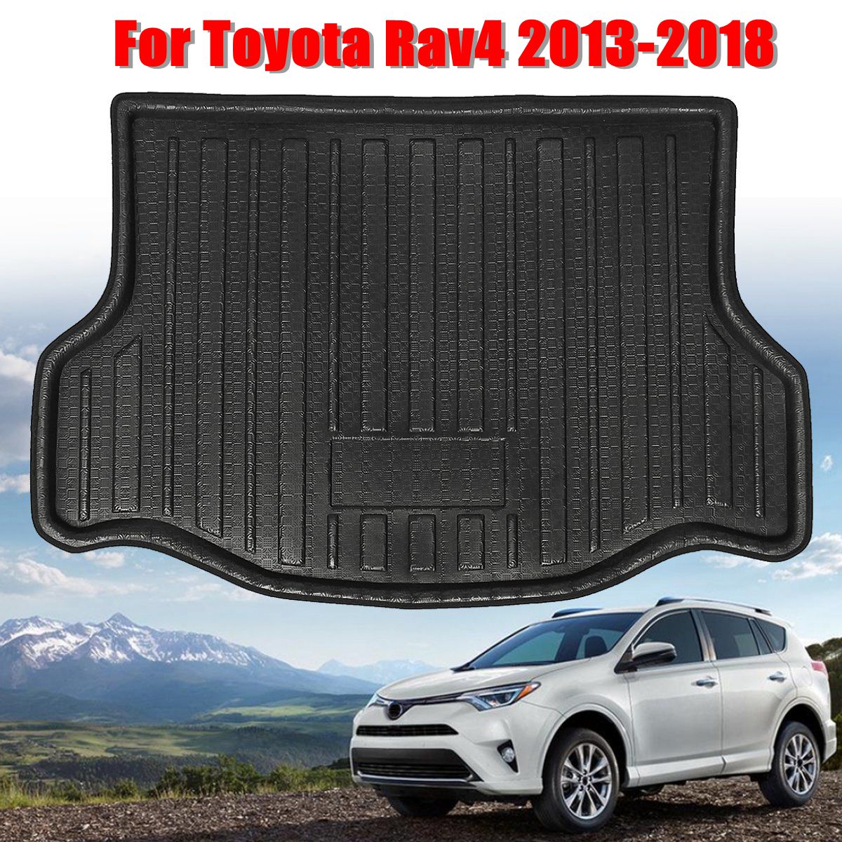 for Toyota RAV4 Rear Trunk Cargo Mat Floor Tray Boot Liner Waterproof