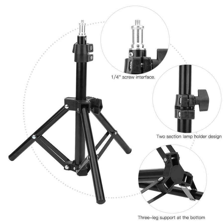 60CM Photography Tripod Lamp Holder Selfie Stand 1/4 &quot;Screw Expandable Video Lighting Tool Light Stands Tripod stand photo