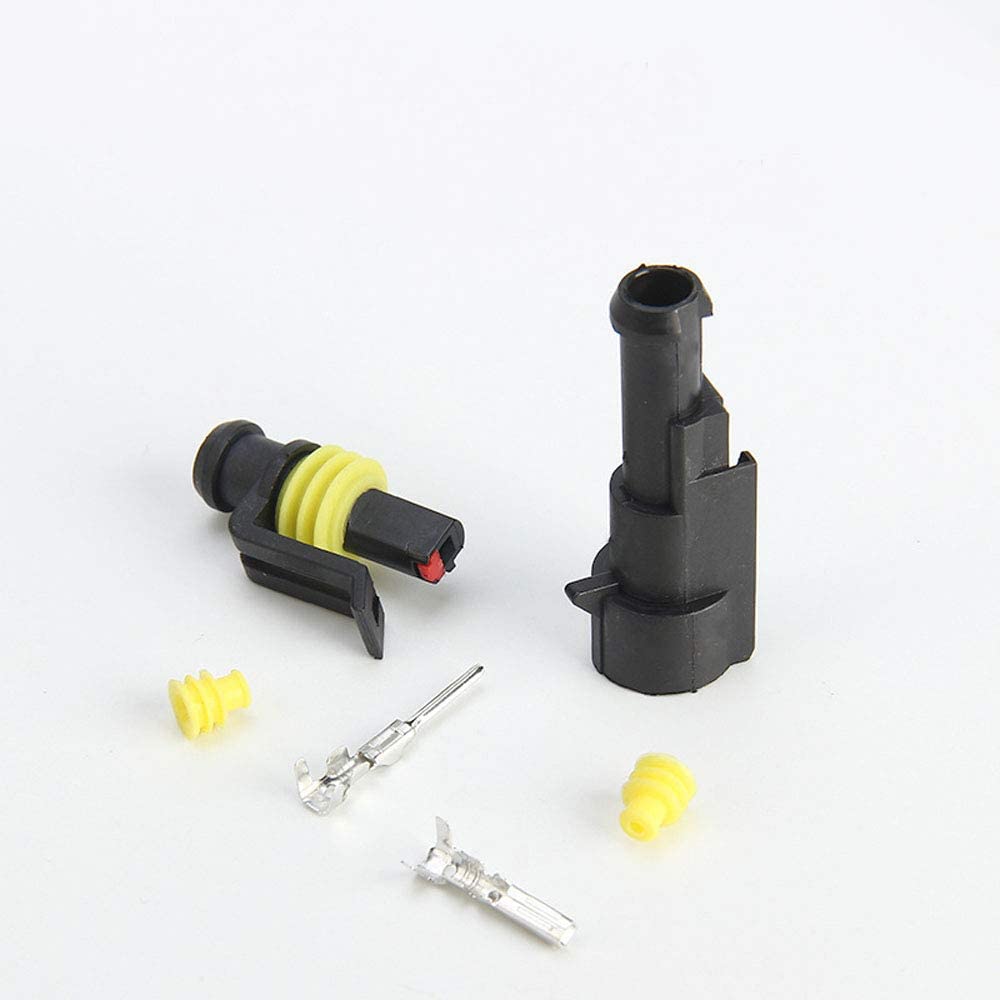 10 Kits 1 Pin Way Car Waterproof Wire Connector Plug Auto Electrical Wire Connectors AWG Terminal