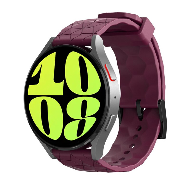 Silicone Strap for Samsung Galaxy Watch 6 44mm 40mm 20/22mm Football Pattern Sport Band Bracelet Galaxy Watch 6 classic 43 47mm: Blue Pink / 20mm