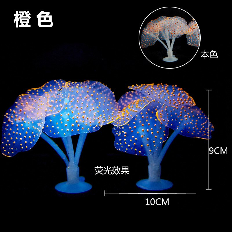 1 Stuk Kunstmatige Siliconen Fluorescentie Koraal Aquarium Decoratie Woondecoratie Accessoires Aquatic Plant Aquarium Decor