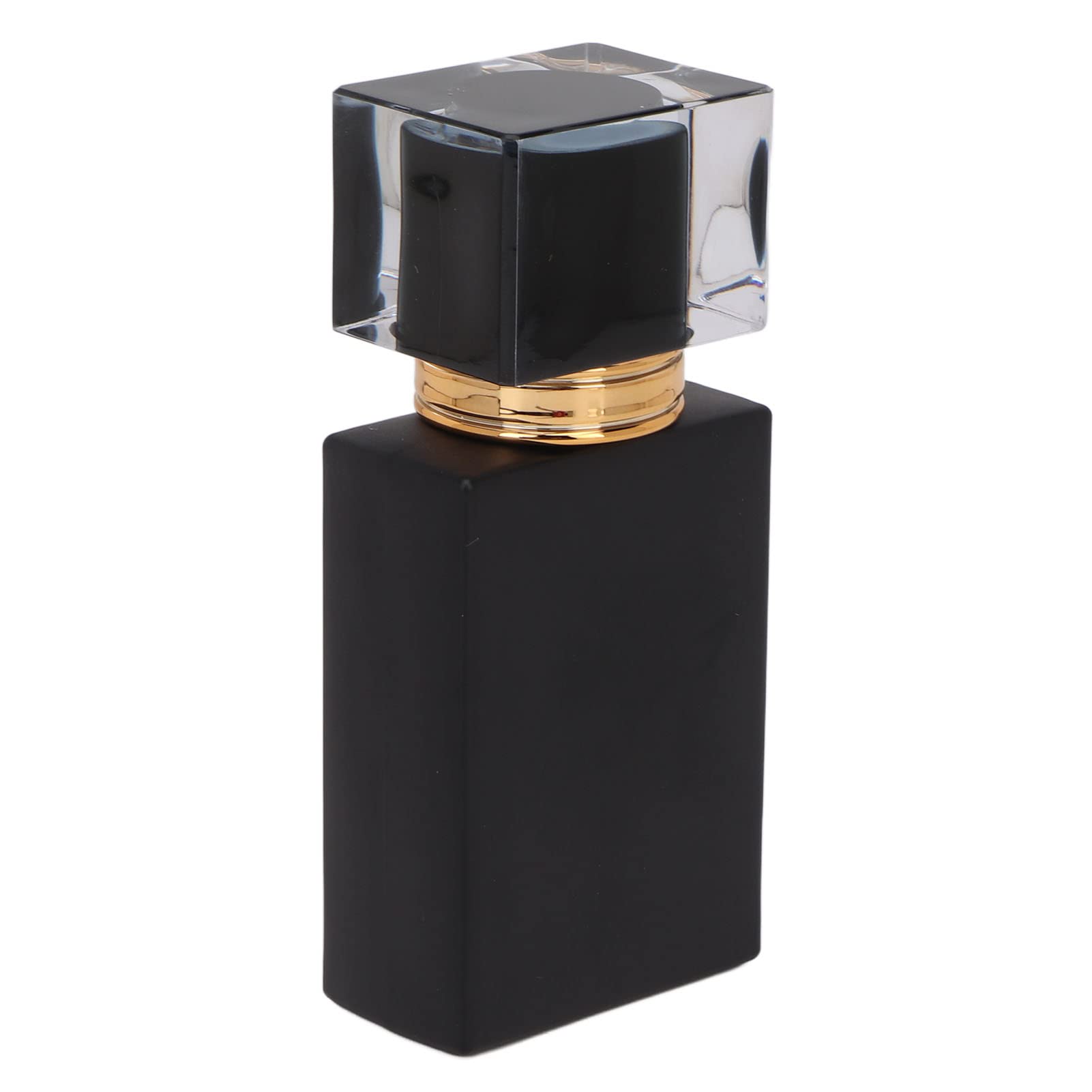 Botella de perfume vacía, botella de perfume en aerosol recargable, botella de perfume vacía, atomizador de perfume de botella de vidrio esmerilado de 50ml, 2 uds.: Azul oscuro