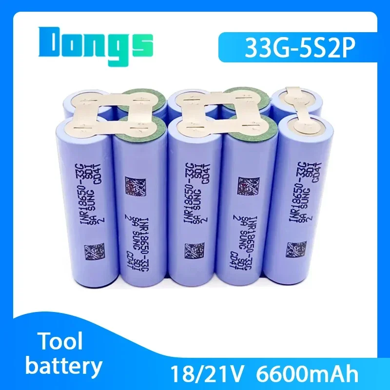 Batterie de tournevis Rechargeable 1S3P 2S1P 2S2P 4S1P 4S2P 5S1P 5S2P 6S1P 3.7 ~ 18V 18650 33G 3500mAh, entretien ou assemblage: Champagne