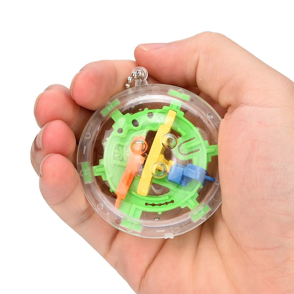 Mini Ball Maze Intellect 3d Puzzle Toy Balance Barrier Magic Labyrinth Spherical toys for children