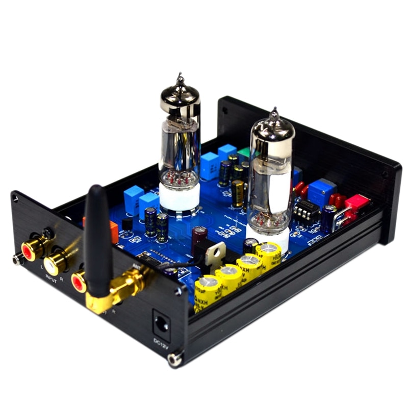 Buffer HiFi 6J5 Bluetooth 4.2 Tube Preamp Amplifier Stereo Preamplifier with Treble Bass Tone Ajustment