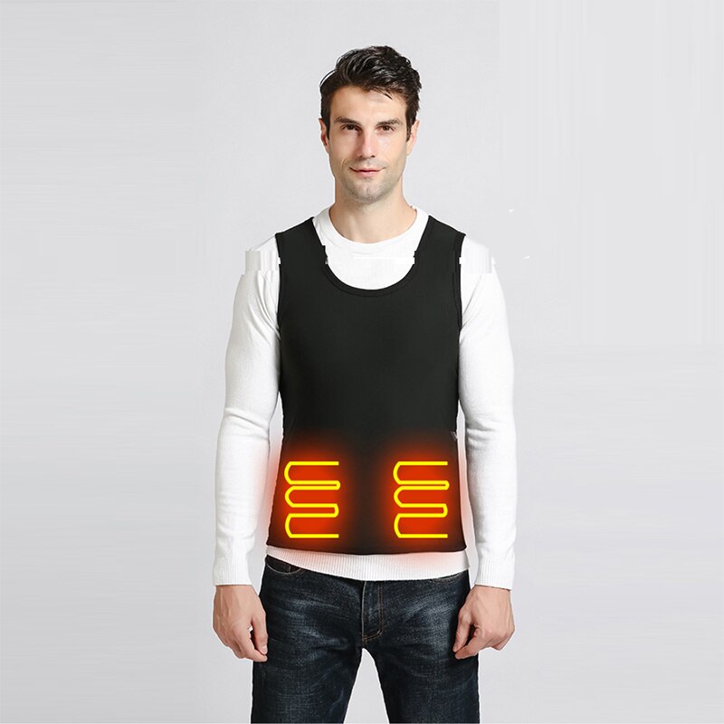Usb Infrarood Elektrische Verwarming Vest Outdoor Thermische Chaleco Verwarmd Lichaam Warmer Winter Drie Zones Slim Verwarming Vest Warm Jassen
