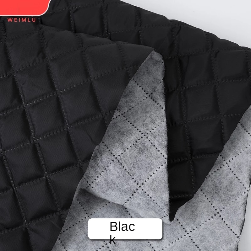 Voering Stof Gewatteerde Verdikte Katoen Wollen Jas Kleding Jas Brokaat Voor Naaien Herfst En Winter Diy Zwart Wit Polyester