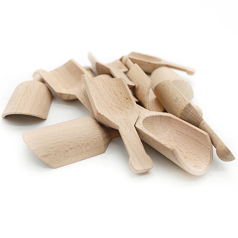Mini cucharadas de té de madera de haya, herramienta de cocina, baño, sal condimentos cuchara suministros de cocina, vajilla