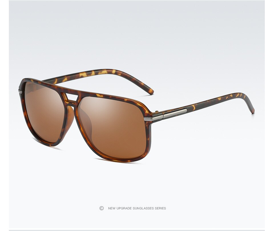 Carlheim Women's Dark Lens UV400 Mona Sunglasses Polarized Lenses Brown Square Black 133mm, Black