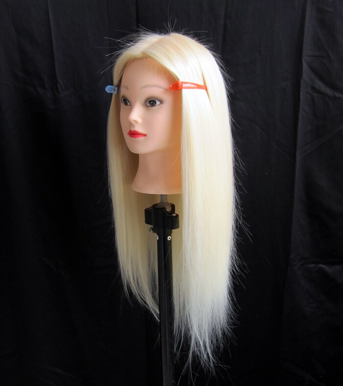 hairdresser mannequin head 100% high temperature fiber female mannequin head for makeup practice hair mannequin head