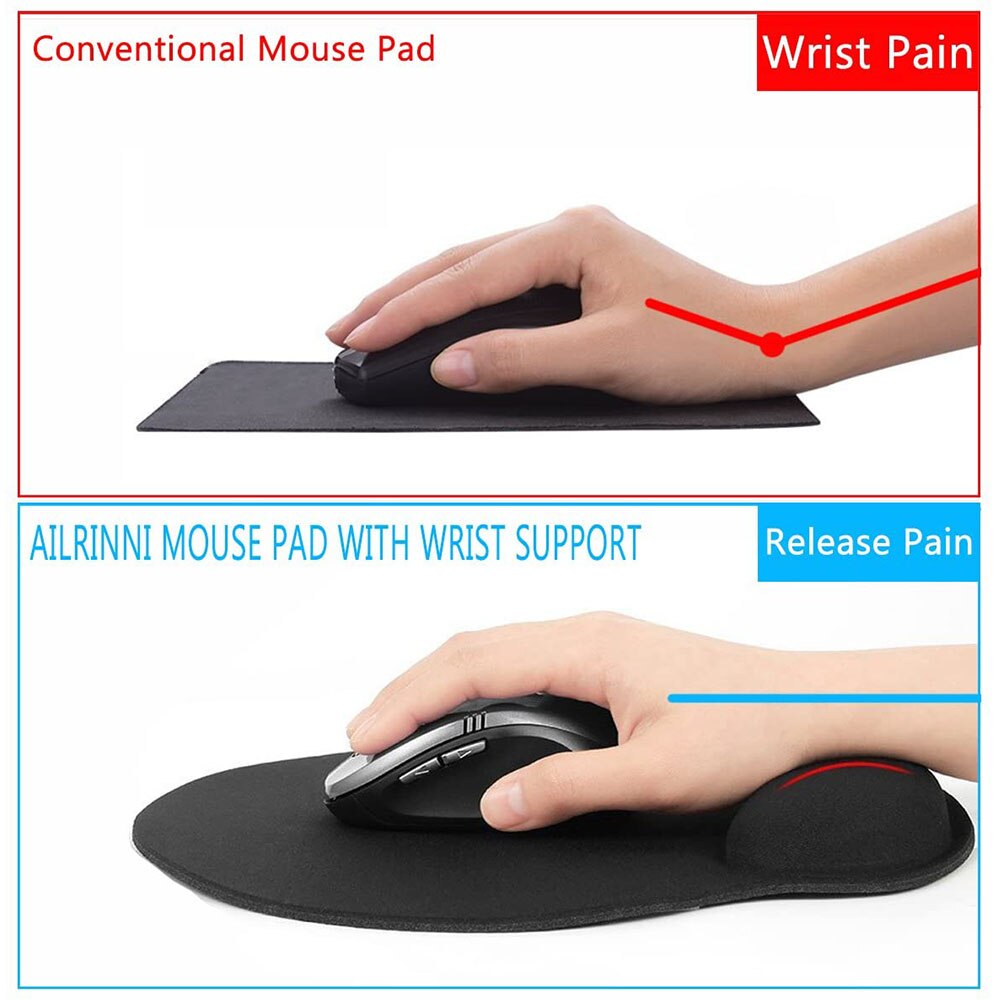 Memory Foam Mechanical Soft Keyboard Mouse Pad Set Ergonomic Wrist Rest Hand Support Cushion For Office Computer Laptop