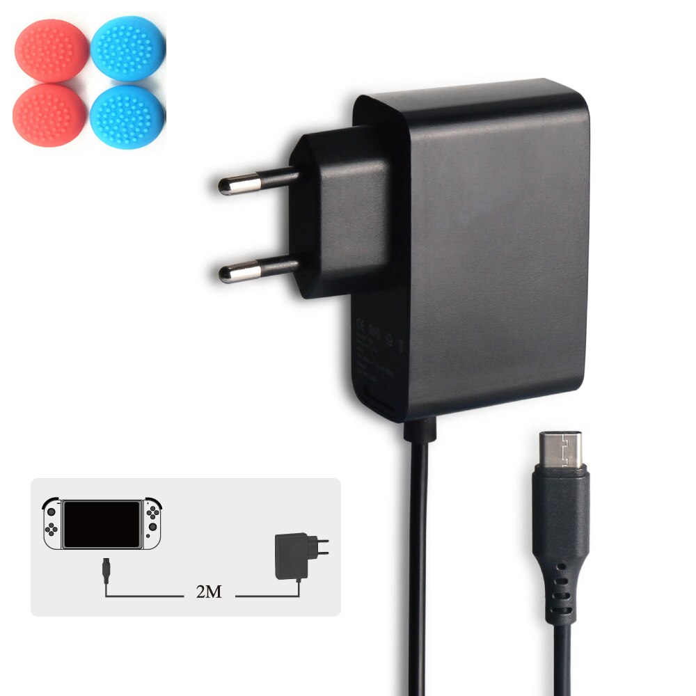 Voor Nintendo Switch Nintendoswitch Ns Game Console Travel Startpagina Muur Adapter Opladen Voeding Usb Type C 2M Ac charger Eu