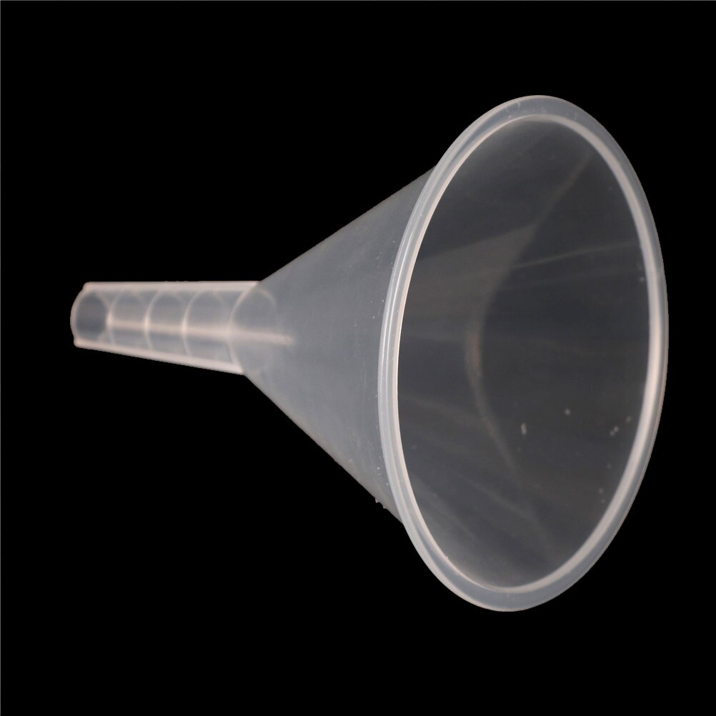 Uforlignelig 1 stk laboratoriegennemsigtig hvid plastfiltertragt laboratorietilbehør 100mm