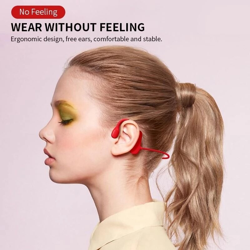 BL09 Bone Conduction Hook Earphone Wireless Bluetooth Headset Ear Stereo HIFI Sports Headphones With Microphone