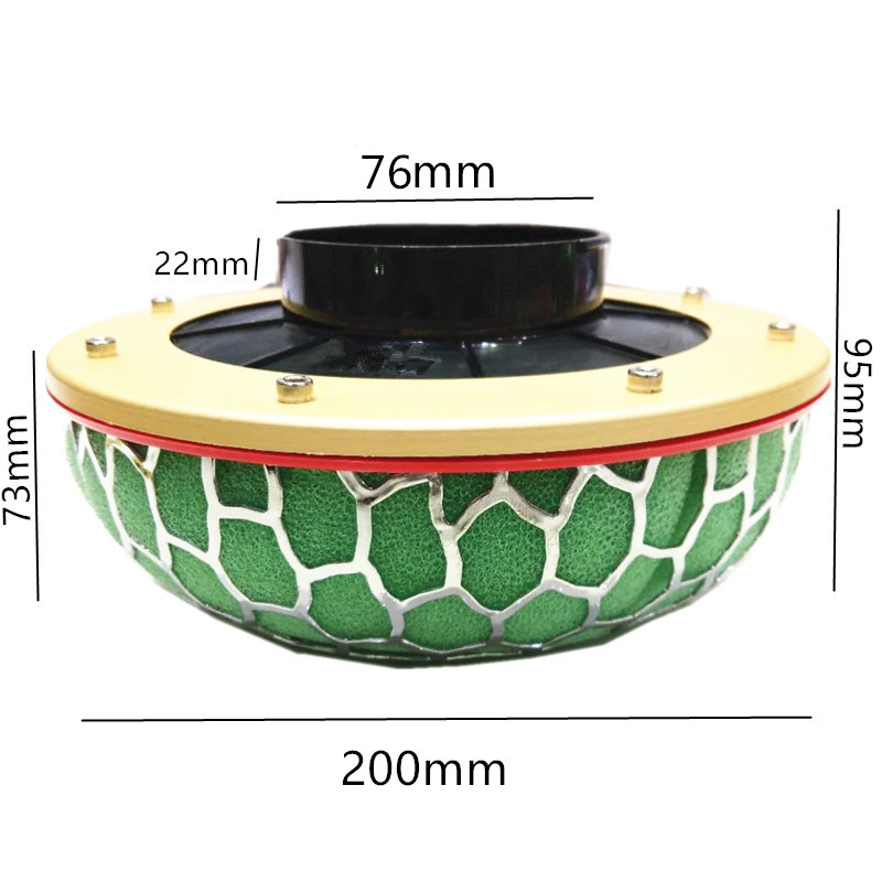 Spsld Algemene Purpose Groene Spons Luchtfilter Voor Koude Lucht Intake High Flow 60Mm 80Mm 100Mm Hoge prestaties Ademhaling Filter