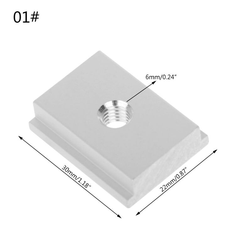 M6/m8 t- spårs glidmutter aluminiumlegering t spårmutter för träbearbetningsverktyg jiggar skruv spårfäste: M6