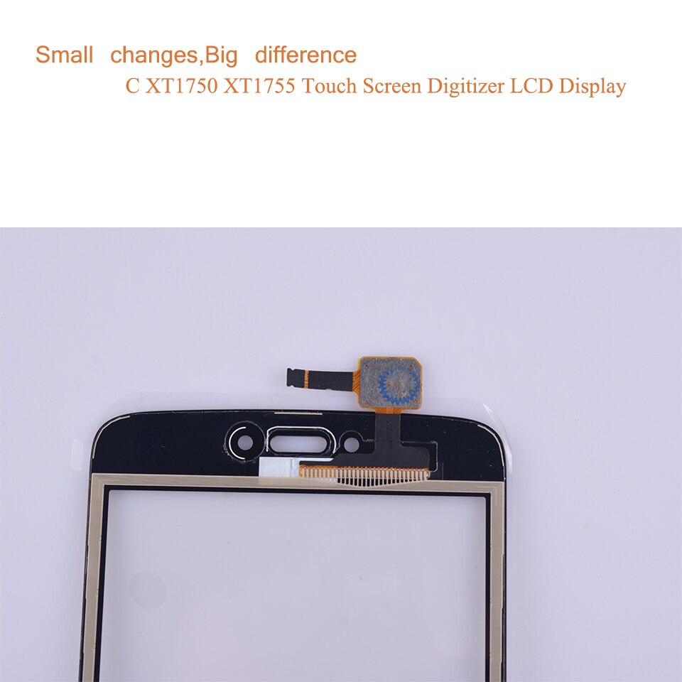 10 unids/lote 5,0 "para Motorola Moto C Touch XT1750 XT1755 XT1754 XT1756 pantalla táctil digitalizador frontal Panel Sensor negro