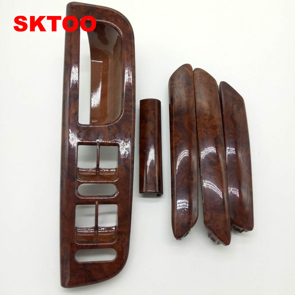 SKTOO 5 STKS/Een Set mahonie Binnen deurklink leuningen schudden decoratieve cover Voor Vw passat B5 topkwaliteit fabriek prijs