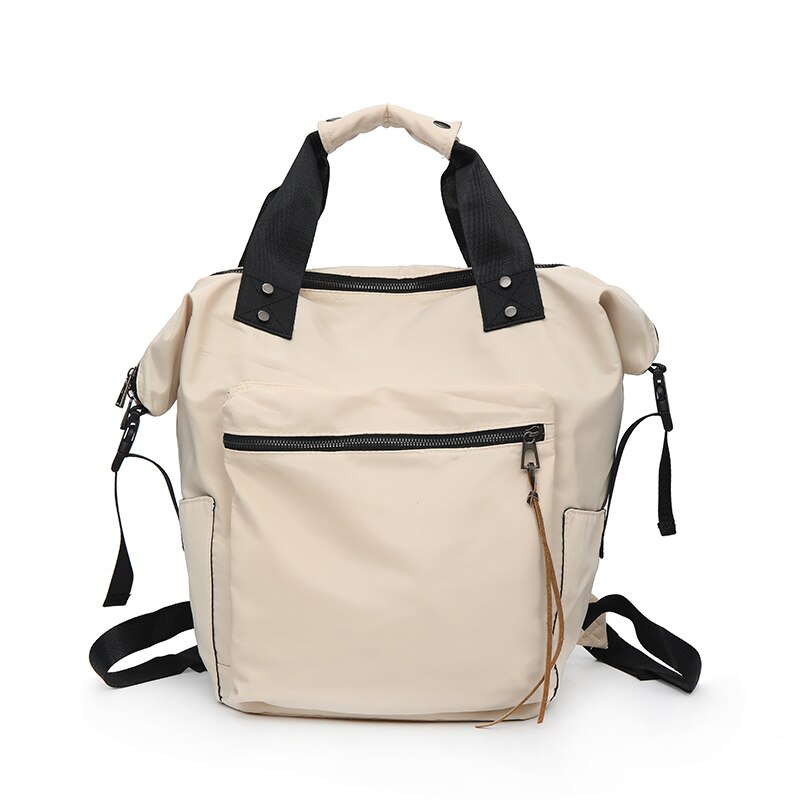 Oxford Rugzak Multifunctionele Grote Capaciteit Zachte Recreatie Of Travle Tas Solid Beige Mode Schooltas Schoudertas Voor vrouwen: Beige