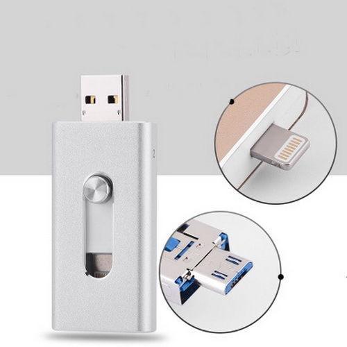 Unidad Flash Usb para iPhone 6 iPhone 6 6S 6 más 7 7S 7P 8 8 X Lightning para iPad USB Stick de memoria de 64GB Pendrive para iOS de almacenamiento externo