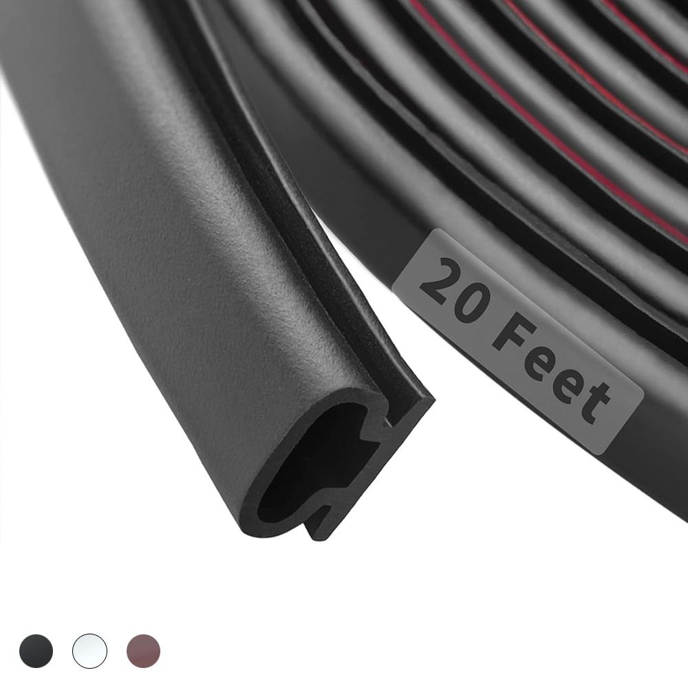 6m Soundproofing Weather Stripping Rubber D-Shape Door Seal Strip Windproof Self-adhesive Door Frame Insulation Household