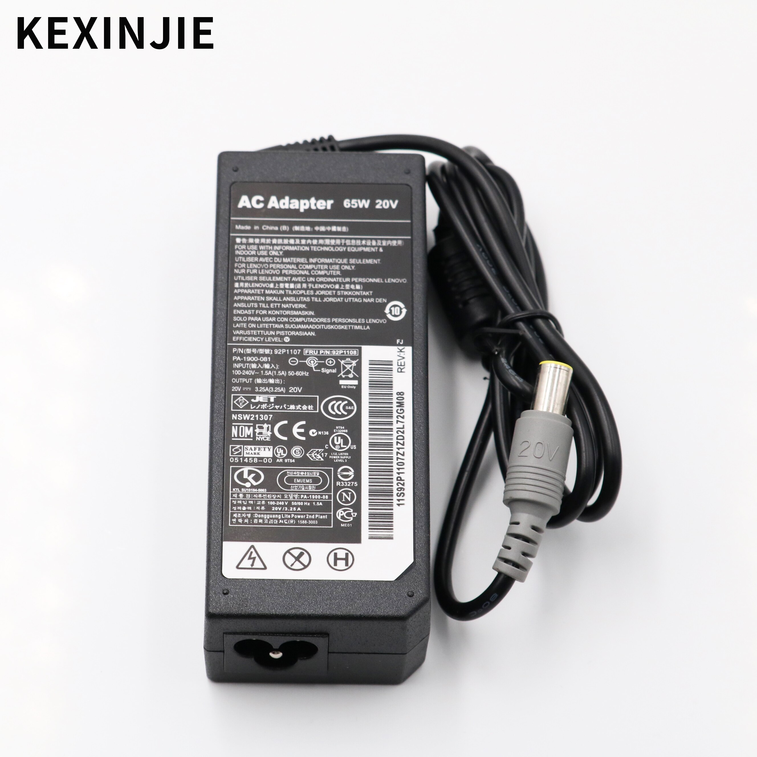 20V 3.25A 65W Ac Adapter Oplader Voor Lenovo Ibm X60S X61 X61S X200 X200I X200S X201 X201I X201S x220 X220I F25