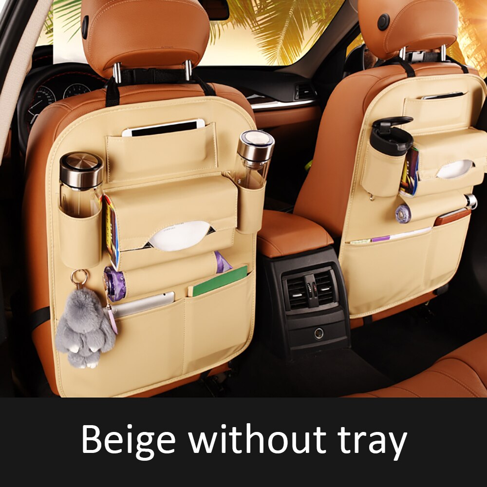 car Bag car organizer bag car seat storag seat back organizer foldable bag tray travel storage car organizer storag bag: Meige 2