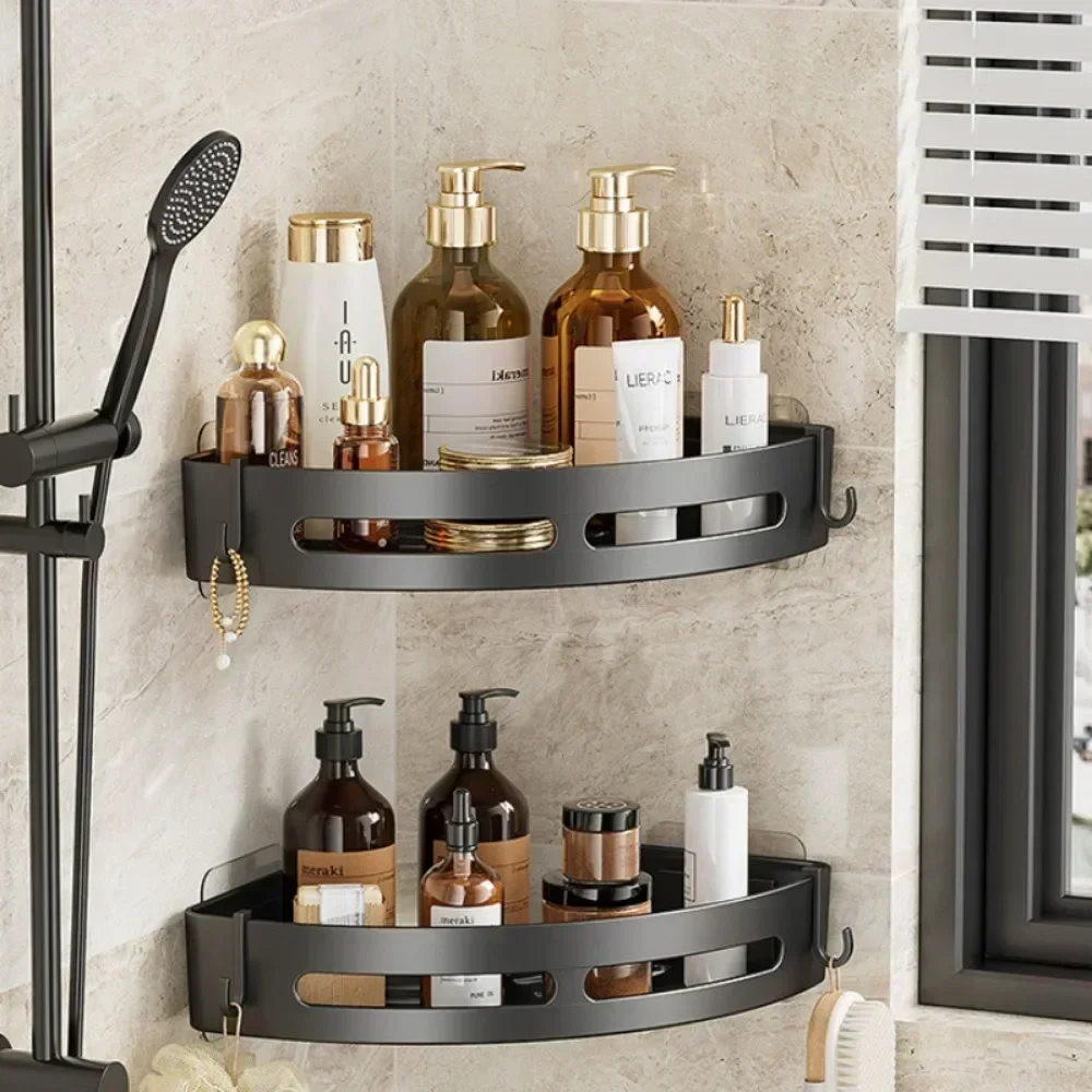 Soporte para champú para baño, estantes adhesivos para ducha, almacenamiento sin taladro, soporte para toallas esquineras, estantes para Baño, 3/2/1 Uds.